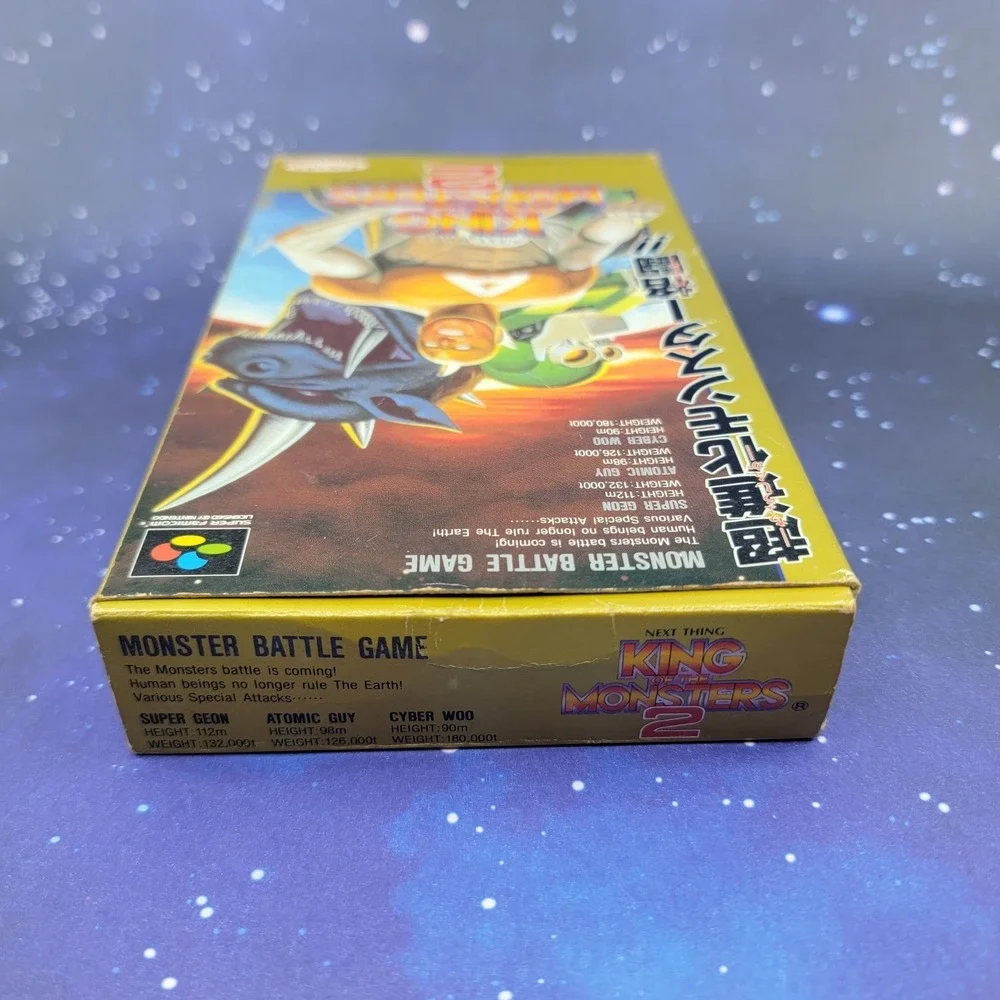 King of Monsters 2 (Nintendo Super Famicom) Video Game w/ Box & Manual 1569